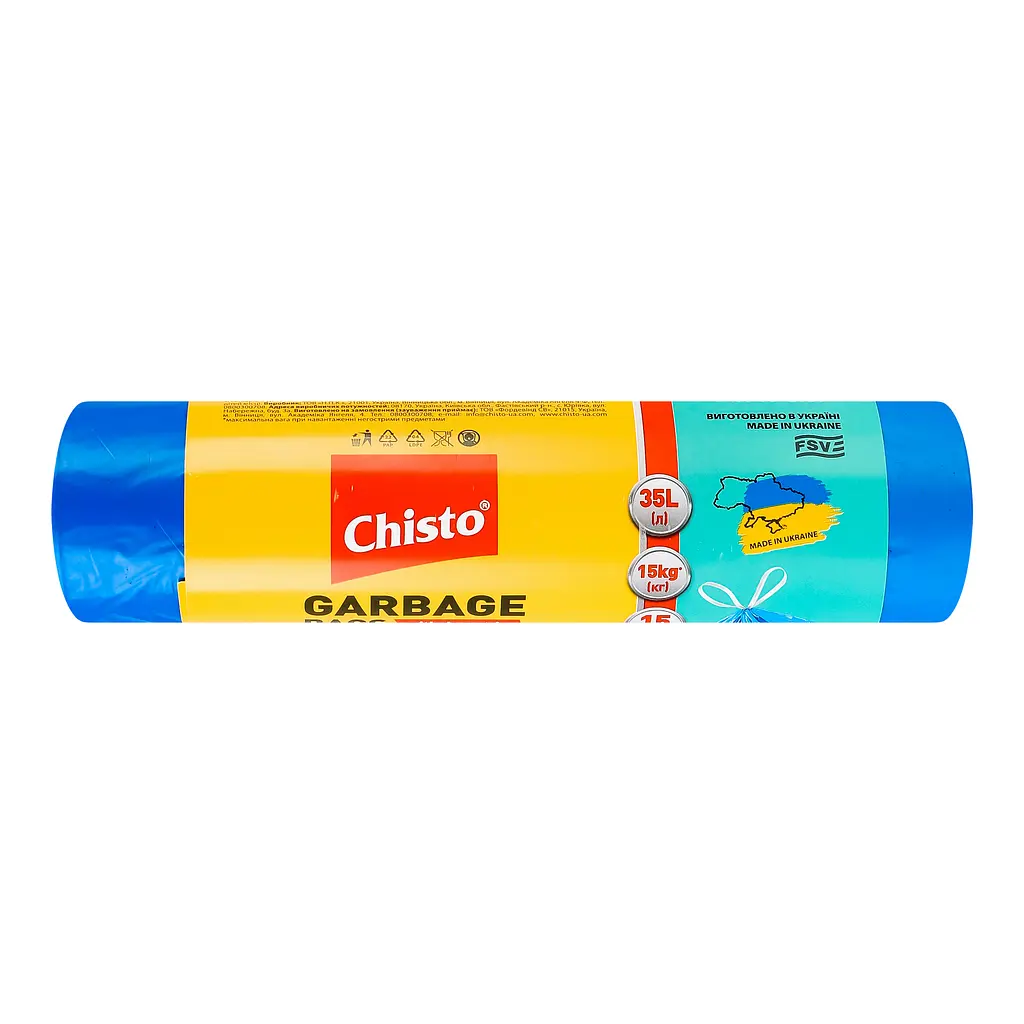 Мішки для сміття Chisto Strong із затяжками, 35 л, 15 шт. - фото 4