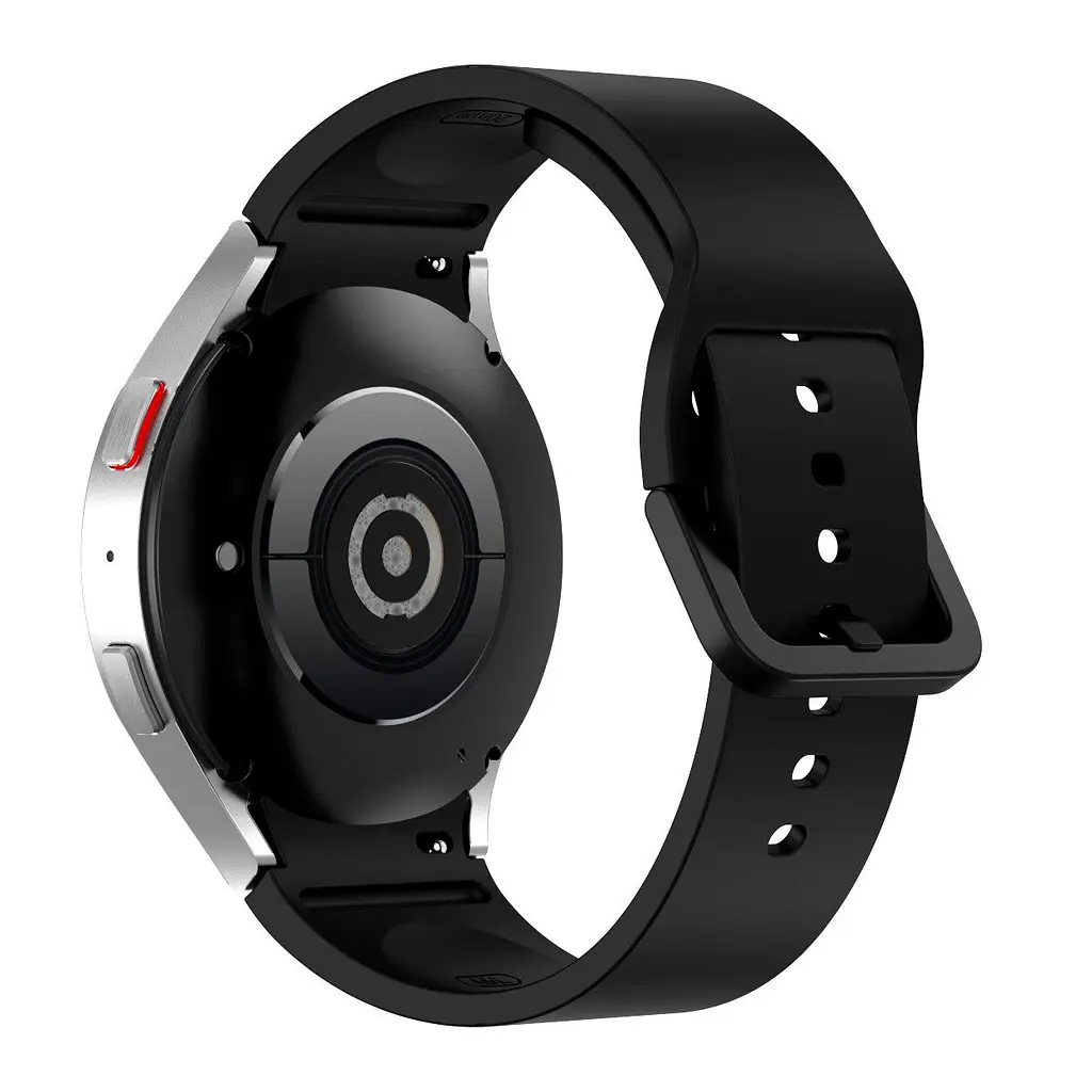 Ремінець для Samsung Galaxy Watch 4 44mm - чорний ширина кріплення 20мм силікон Watchbands Color Angle (W29-8WB10289017) - фото 2