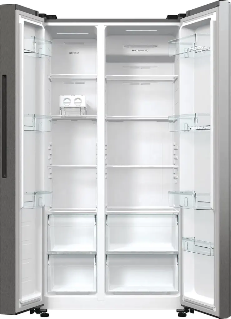 Холодильник Gorenje SBS 179х67х92см 2 двери 356(191) л А++ NF+ матовый серый (NRR9185EAXL) - фото 13