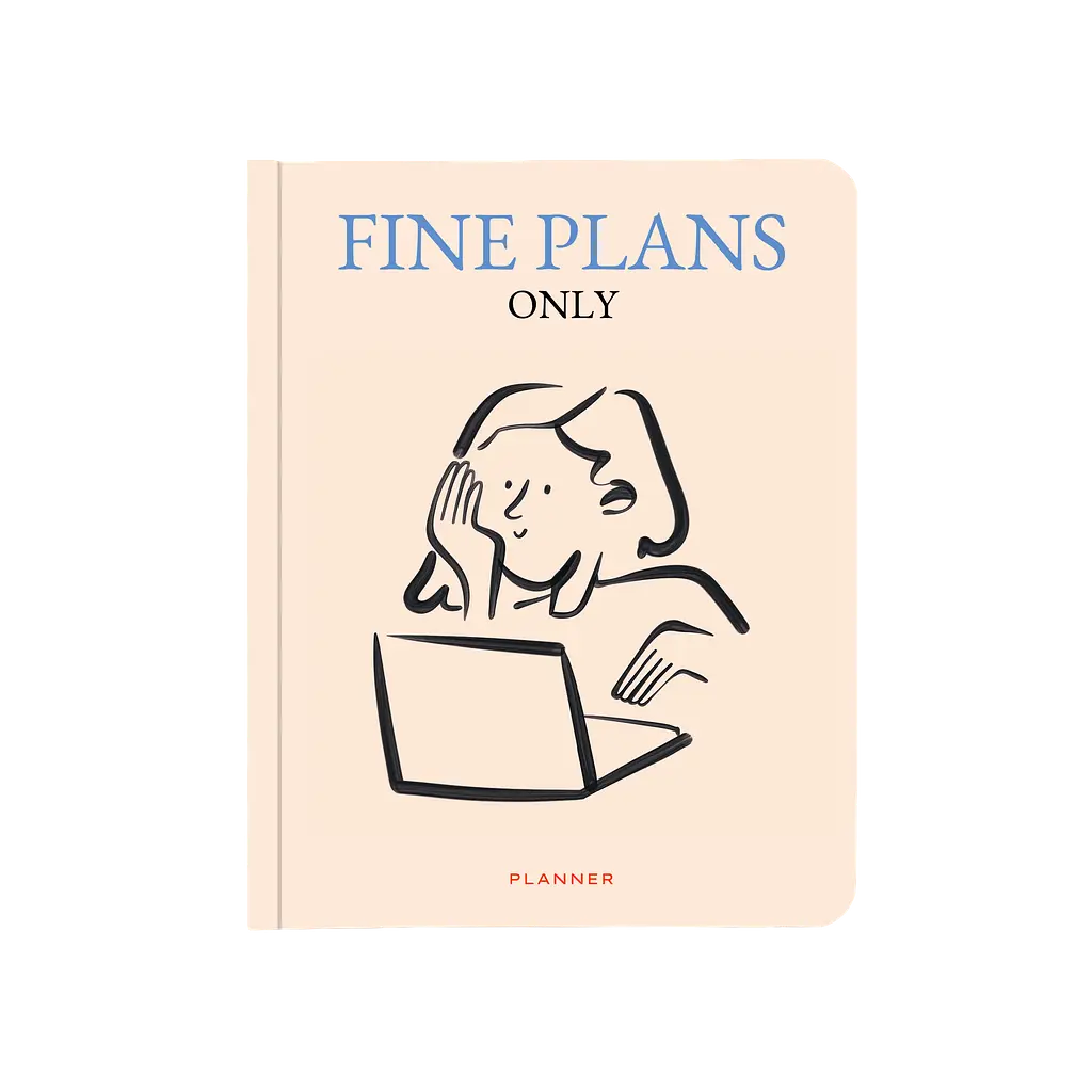 Блокнот для планування "Fine plans only" бежевий