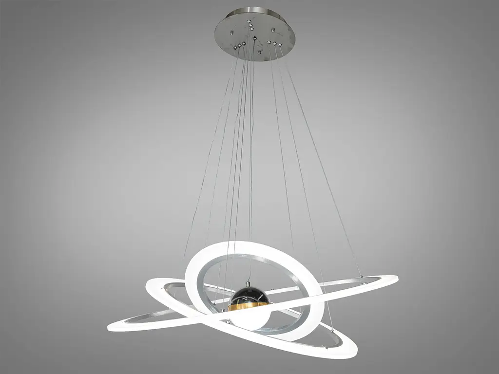 Люстра стельова LED Diasha 2328-800+600+400NEW HR 140W, з додатковим підсвічуванням, для коридору, спальні, кухні - фото 2