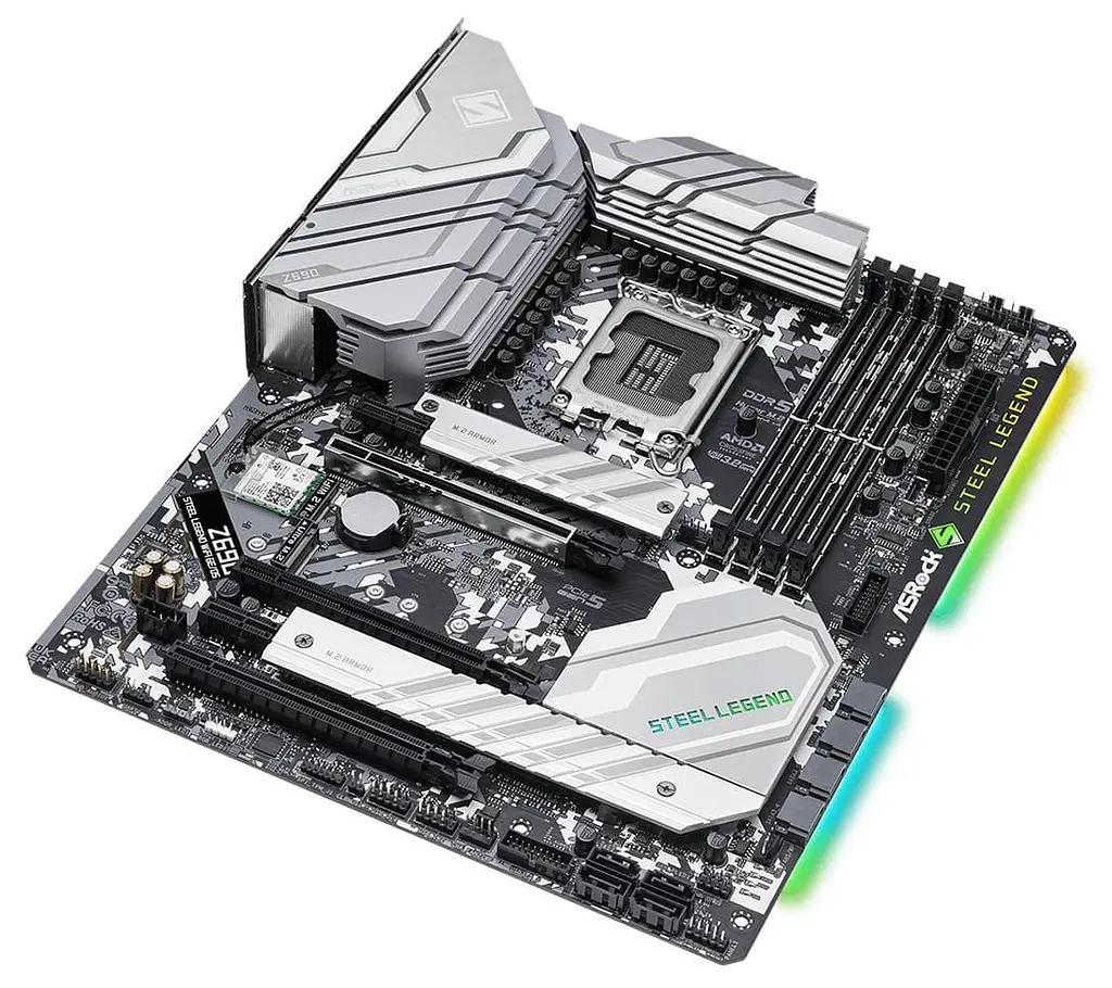 Материнська плата AsRock Z690 Steel Legend WiFi 6E/D5 Z690 Steel Legend WiFi 6E/D5) (Socket 1700, Intel Z690, ATX) Б/в - фото 4