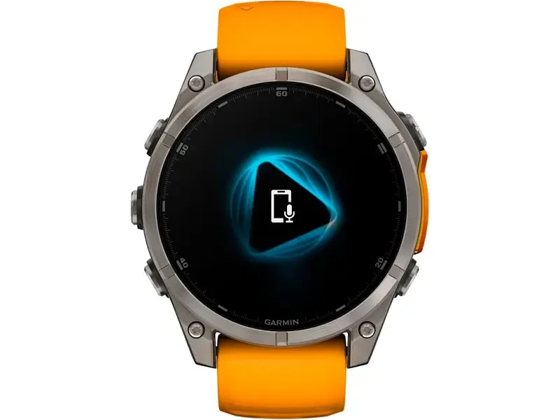 Спортивний годинник Garmin Fenix 8 47mm AMOLED Sapphire Titanium w. Spark Orange/Graphite Silicone Band (010-02904-10/11) - фото 8