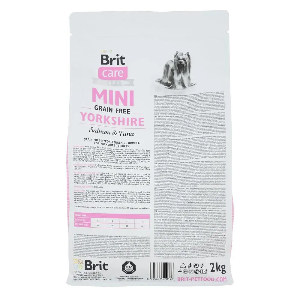Сухой корм Brit Care Mini GF Yorkshire 2 кг для йоркширских терьеров (лосось и тунец) - фото 3