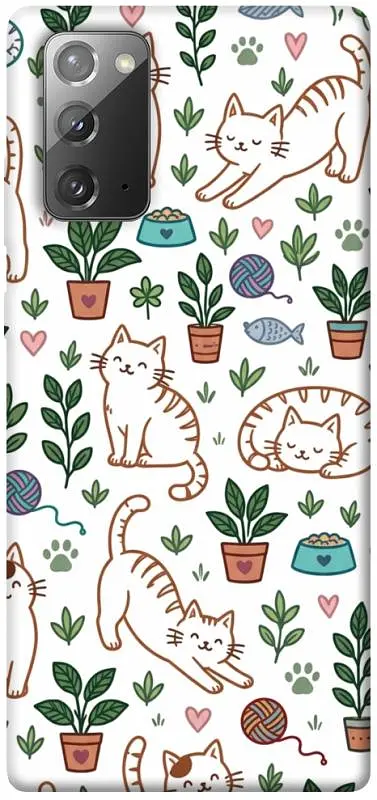 TPU чохол Demsky Cats pattern для Samsung Galaxy Note 20