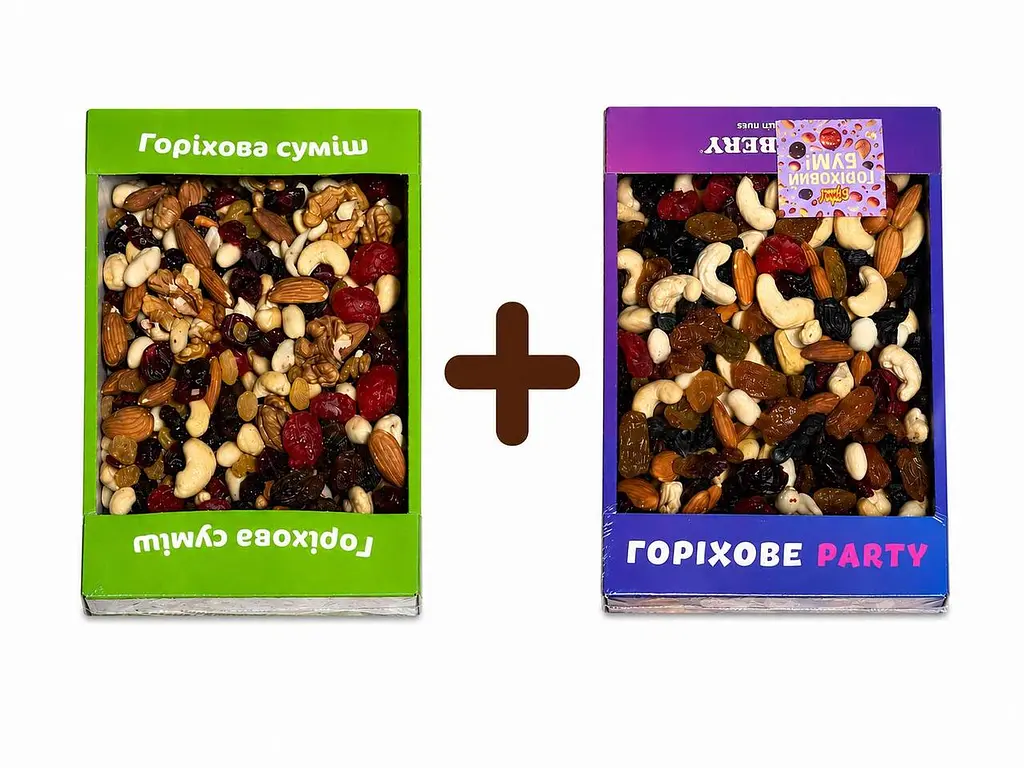 Набір горіхів та сухофруктів 1 кг (2×500 г)