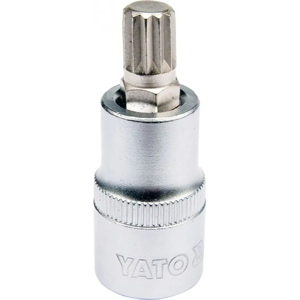 Головка торцева Yato квадрат 1/2" Spline M10 L= 55 мм (YT-04343) - фото 1