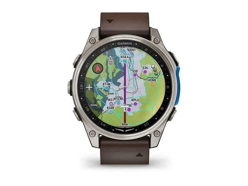 Смарт-годинник Garmin D2 Mach 2 47mm Titanium w. Oxford Brown Leather Band (010-02904-30/31) - фото 6