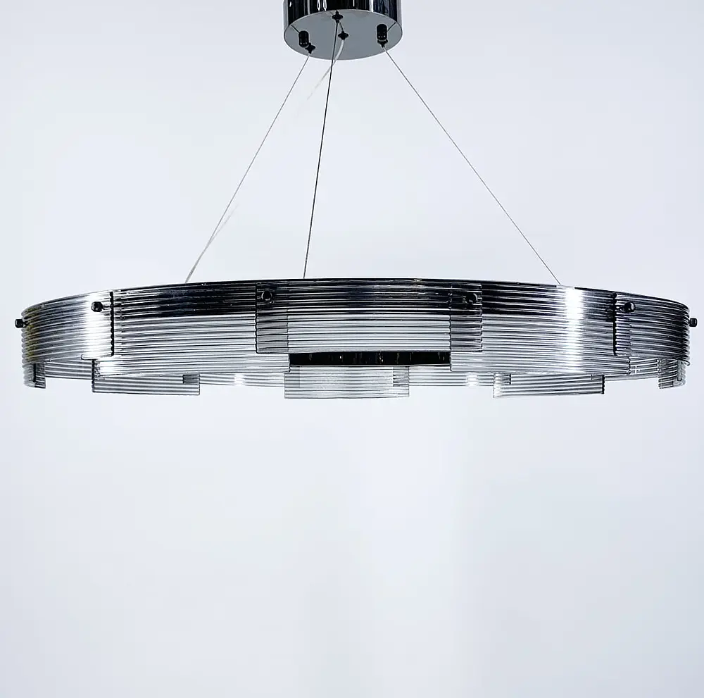 Подвесная люстра в корпусе черный хром Line.F Диаметр 80см - фото 3
