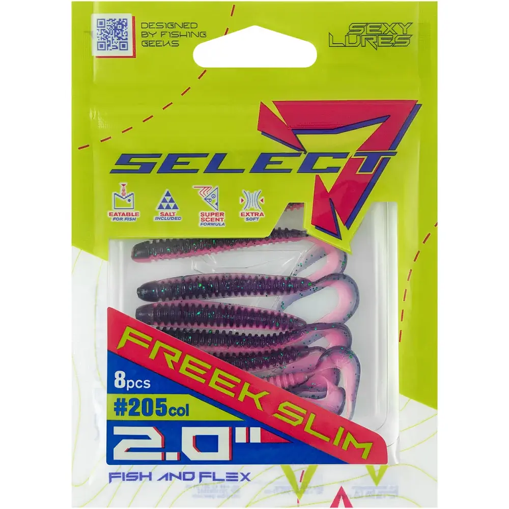 Силікон Select Freek Slim 2" 205 FE (8 шт/уп) - фото 2