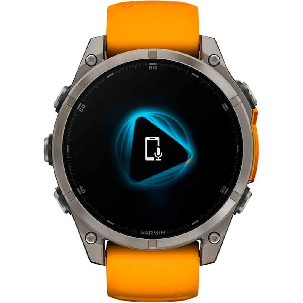 Смарт-годинник Garmin Fenix 8 AMOLED Sapphire 47mm Titanium with Spark Orange/Graphite Silicone Band (010-02904-10) [115077] - фото 3