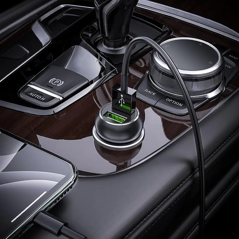 Зарядный – автомобильный адаптер HOCO Z37 Sharp speed 36W черный - фото 3
