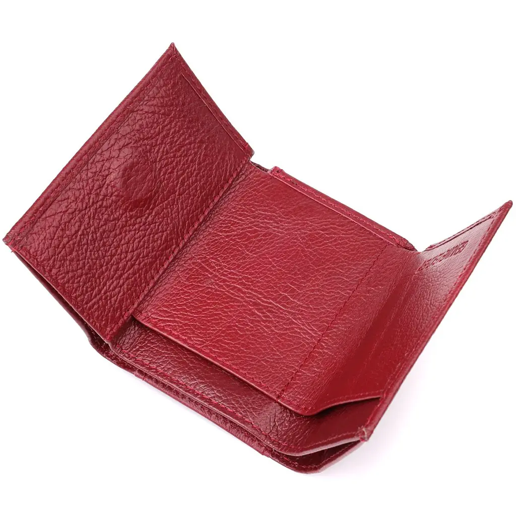 Мініатюрний жіночий гаманець із натуральної шкіри ST Leather 23082 бордовий - фото 6