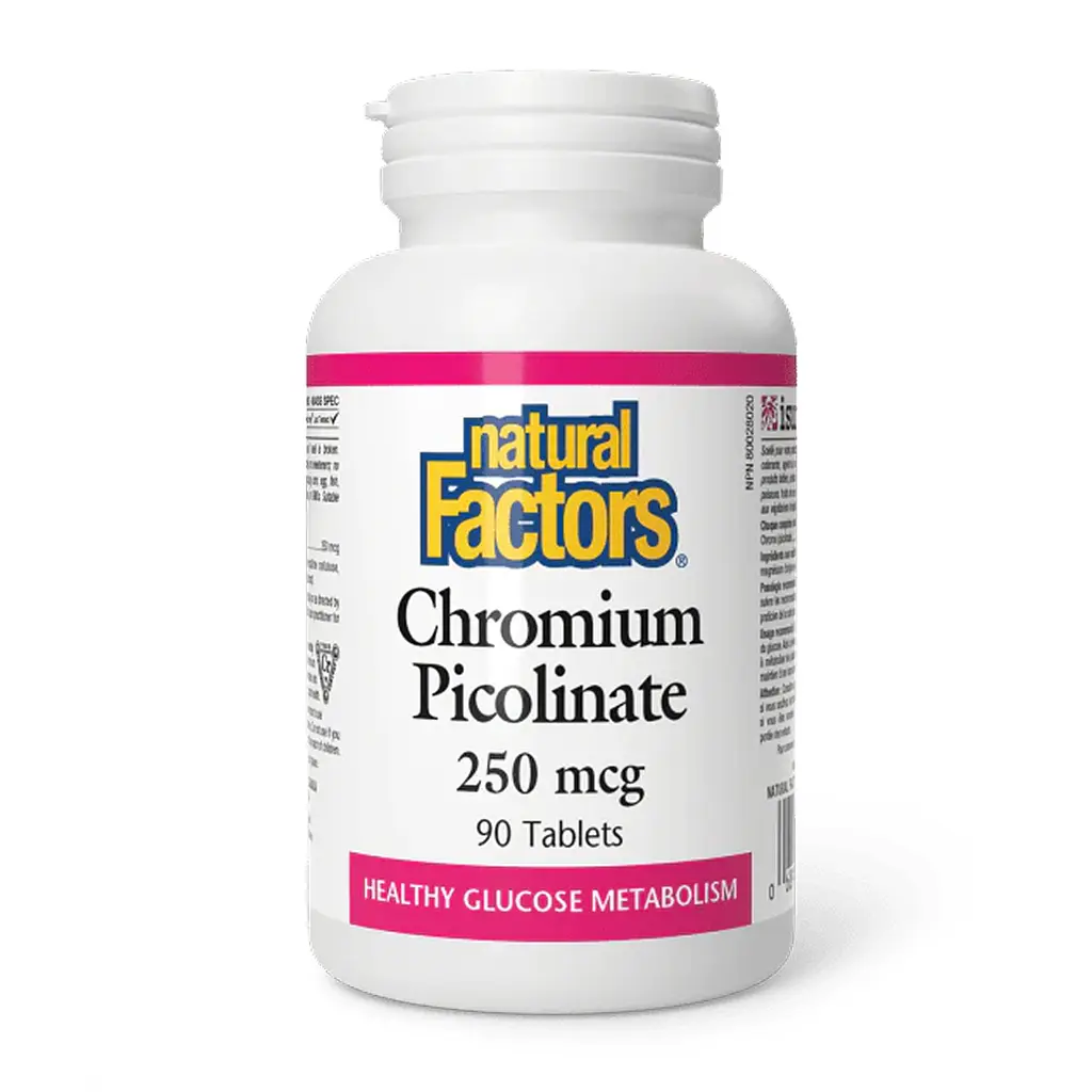 Хром Natural Factors 250 мкг (Chromium Picolinate) - 90 таблеток