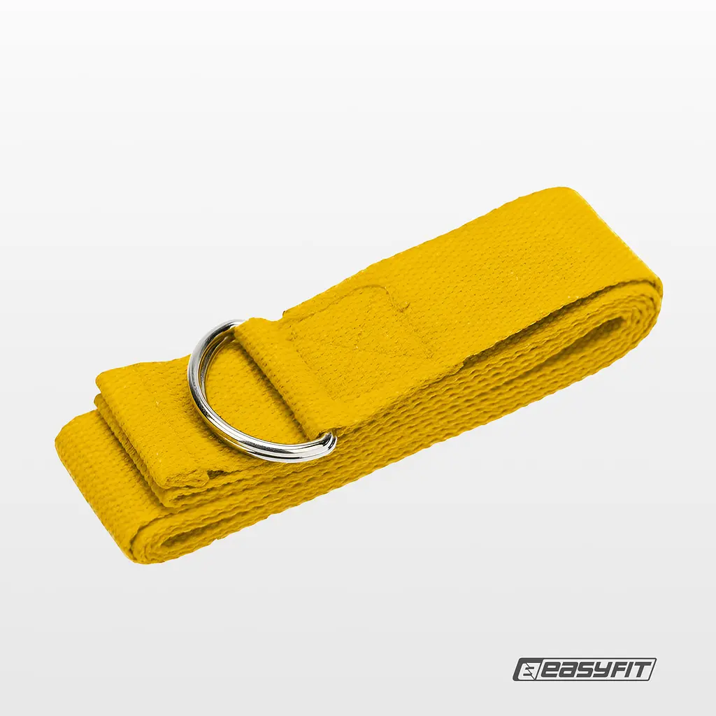 Ремінь для йоги EasyFit жовтий - фото 2