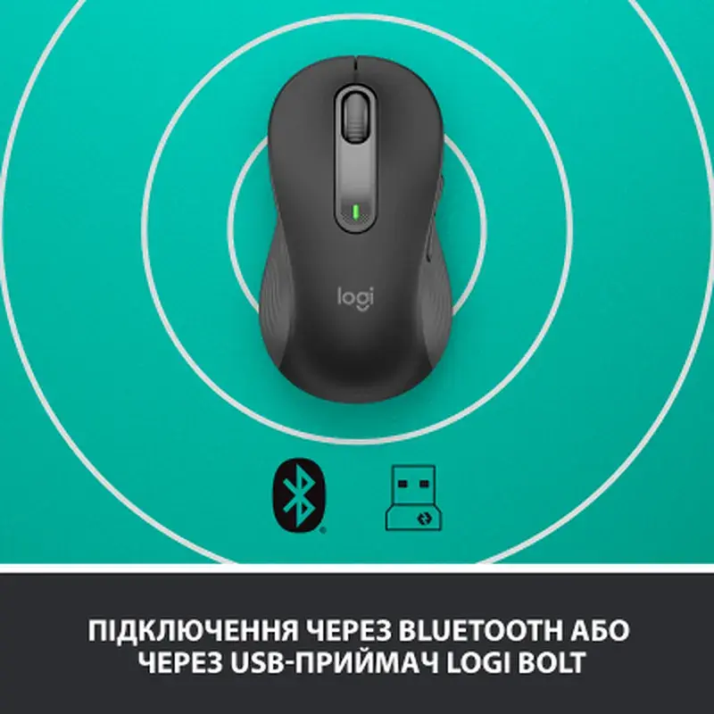 Мишка Logitech Signature M650 L Wireless LEFT Graphite (910-006239) - фото 5