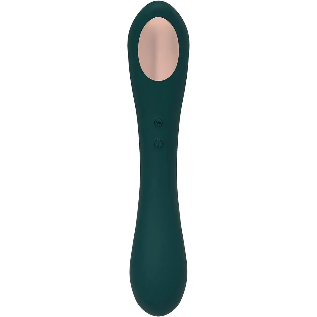 Вибратор и вакуумный клиторальный стимулятор 2 в 1 Alive Quiver Teal - фото 4
