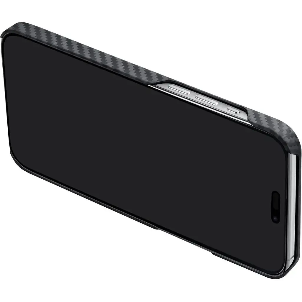Чехол-накладка Pitaka MagEZ Case 4 Twill 1500D Black/Grey для iPhone 15 (KI1501) - фото 5