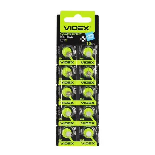Батарейка VIDEX AG4(377,626) BLI 10