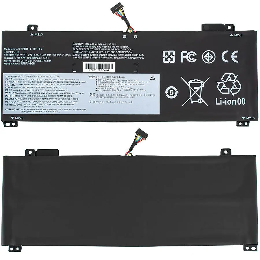 Батарея для ноутбука Lenovo L17M4PF0 (IdeaPad S530-13IWL S530-13IML) 15.2V 2900mAh 44Wh Чорний - фото 2