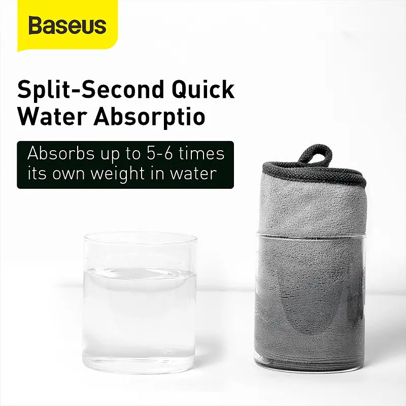 Авто полотенце BASEUS Easy life car washing towel 40*40mm Two pack (CRXCMJ-0G) - фото 5