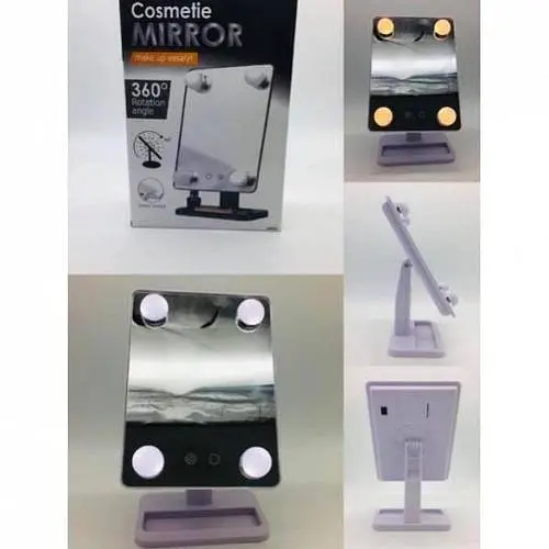 Дзеркало для макіяжу Mirror 360 Rotation Angel з LED підсвіткою та сенсорним керуванням - фото 2