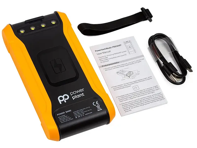Зовнішній акумулятор (Power Bank) PowerPlant 20000mAh PD/18W QC3.0 USB-C USB-A*2 Wireless Solar panel (PB930487) - фото 5