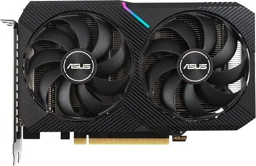Відеокарта GeForce RTX 3050, Asus, DUAL OC V2, 8Gb GDDR6, 128-bit, DVI-D/HDMI/DP, 1852/14000 MHz, 6-pin (DUAL-RTX3050-O8G-V2) - фото 2
