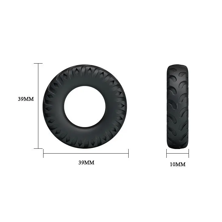 Набір ерекційних кілець Baile Three Cock Rings, 3 шт (чорний) - фото 6