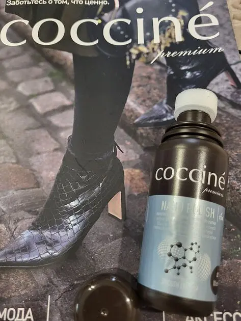 Чорна крем паста для взуття COCCINE Nano Polish black 75мл - фото 2
