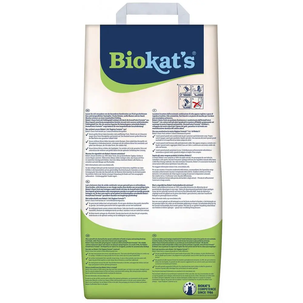 Наполнитель туалета для кошек Biokat's Classic Fresh 3in1 18 л бентонитовый - фото 5
