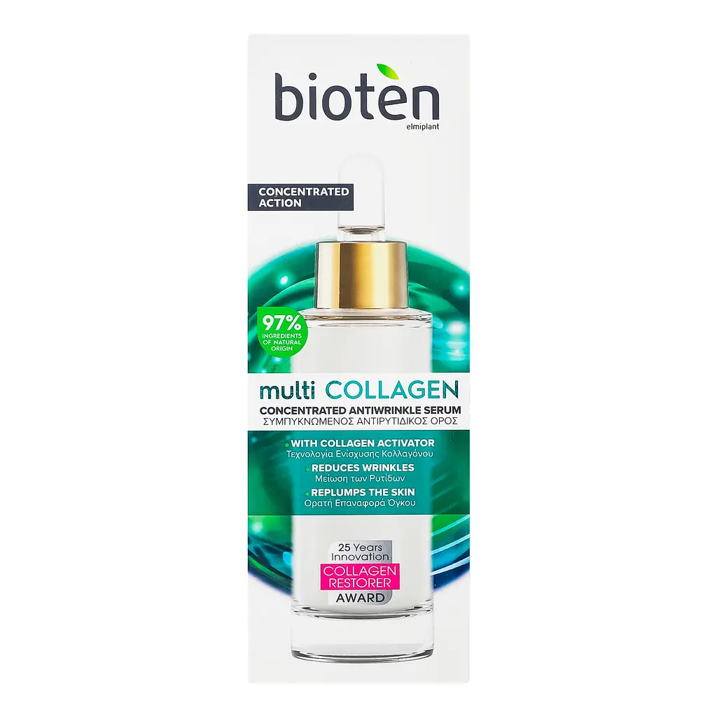 Концентрована сироватка для обличчя Bioten Multi Collagen Antiwrinkle Concentrated Serum проти зморшок з колагеном 30 мл - фото 3