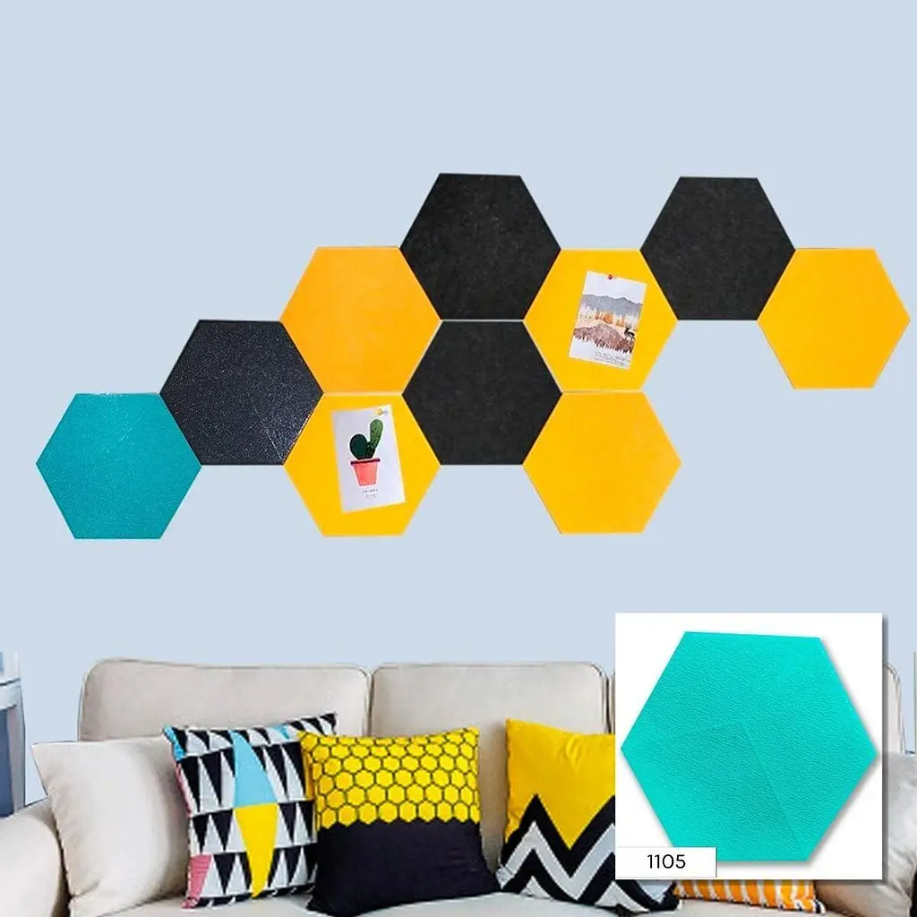 Декоративный самоклеящийся шестиугольник Sticker Wall 3D ментол 200x230мм 1105 SW-00000745 - фото 7