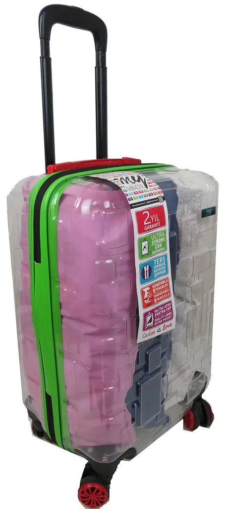 Прозора мала пластикова валіза + комплект органайзерів 42L My Luggage 55х34х25 см sum0026756 - фото 4