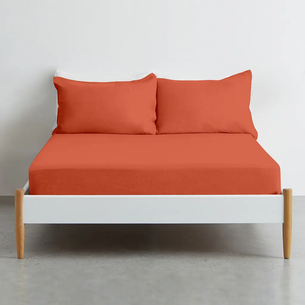 Набір наволочок і простирадла Cosas RUST CS1 90 x 200 см (Set_103Orange_50x70_90x200x20) - фото 2
