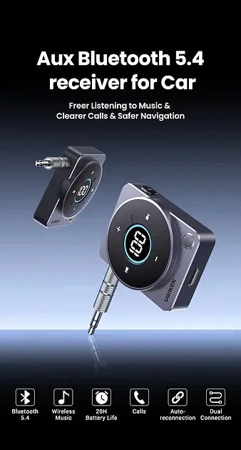 Адаптер бездротовий - Ugreen CM724 Bluetooth 5.3 - AUX 3.5 Receiver Audio Adapter (35003) UGR-35003 - фото 2