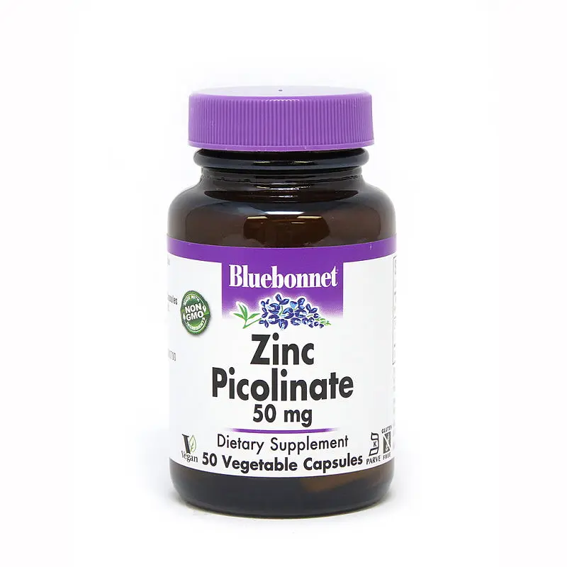 Вітаміни та мінерали Bluebonnet Nutrition Zinc Picolinate 50 mg, 50 вегакапсул