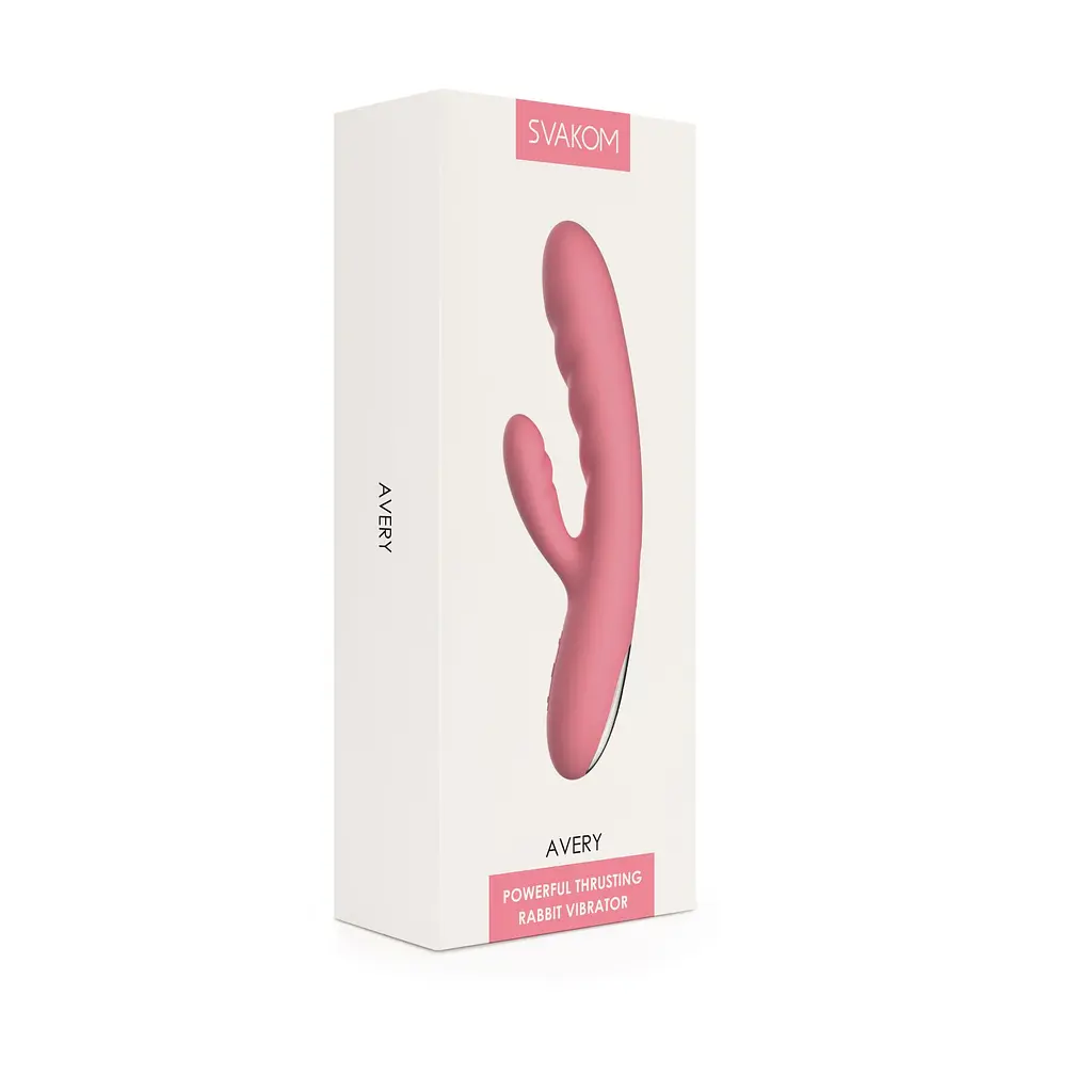 Вібратор-кролик Svakom Avery Strawberry Pink з стволом, що рухається, рух вперед-назад SVAKOM SX1279 101028 - фото 10