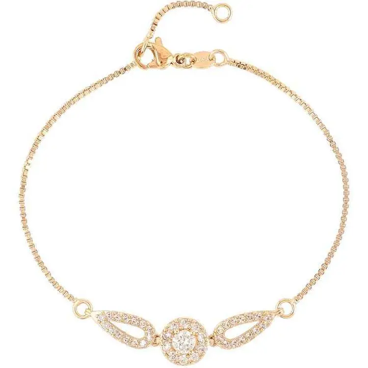 Браслет XUPING Позолота 18K «Ланцюжок з декоративною вставкою» з ланкою 17,19см х 1мм (258345)