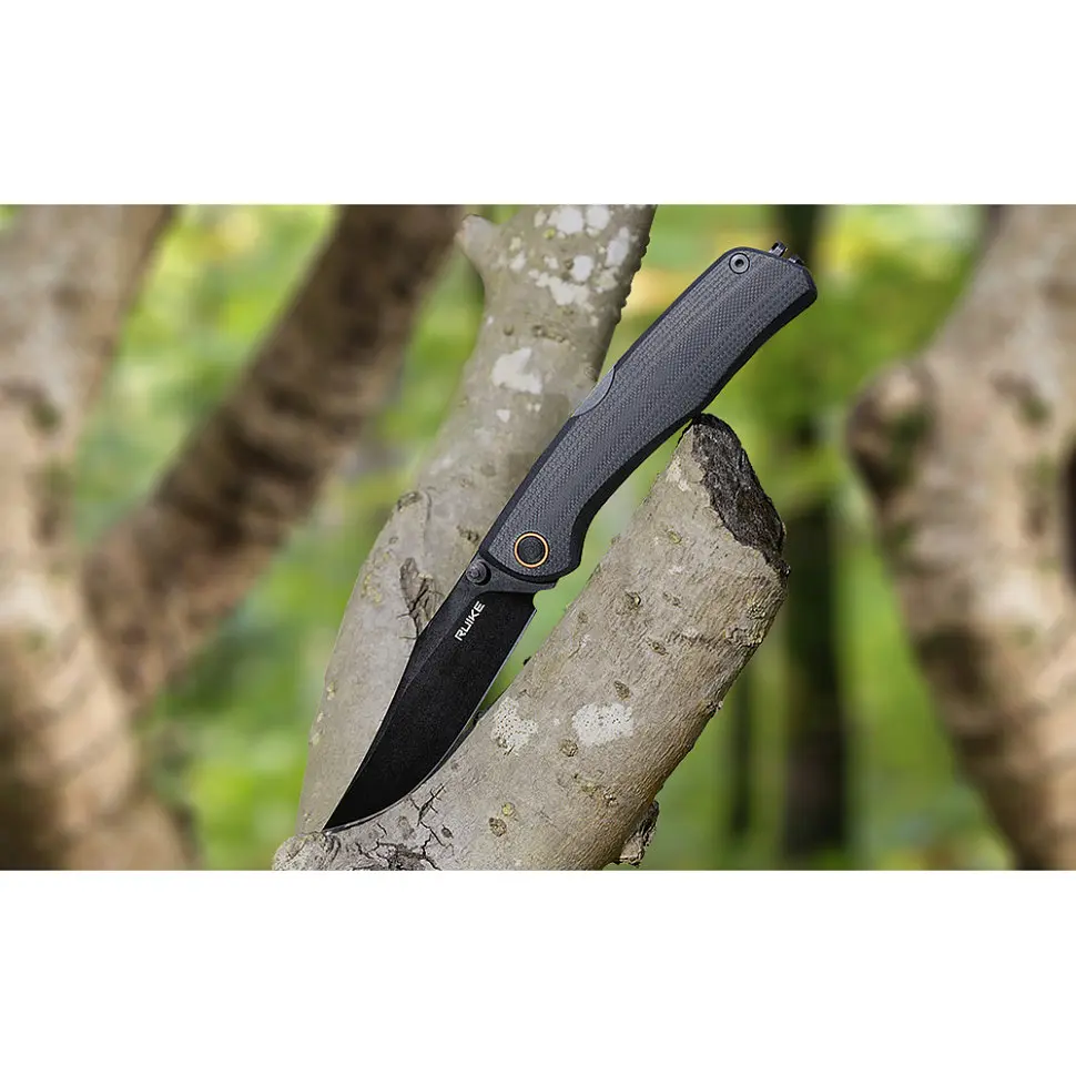 Ніж складаний туристичний Ruike P882-B, (8.5 см) 12С27 / G10 чорний - фото 15