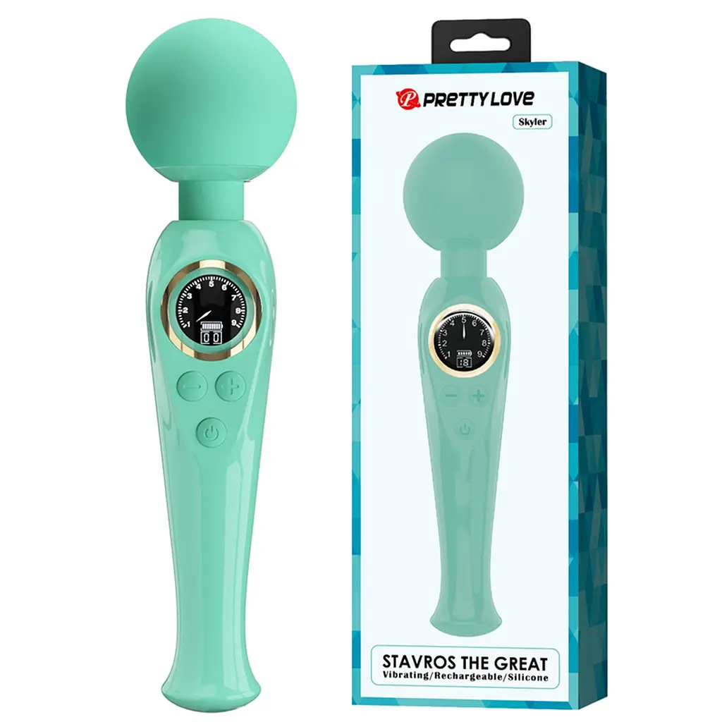 Вібромасажер PRETTY LOVE - Skyler Green, 10 vibration functions 9 speed levels PRETTY LOVE BW-055016LED-2 98569