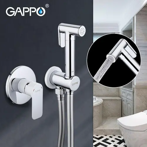 Встраиваемый гигиенический душ GAPPO G7248, белый/хром - фото 3