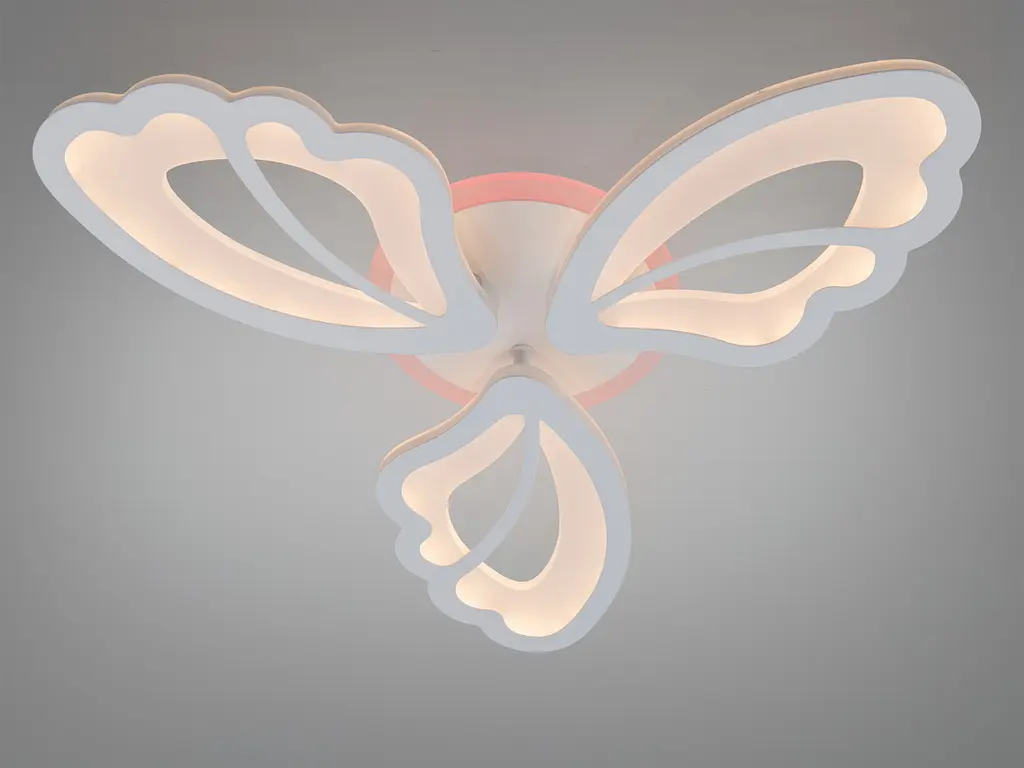 Компактна стельова LED-люстра з пультом Diasha 8166/3WH біла, 3 модулі, 50 Вт, 55 см, до 12 м2 - фото 2