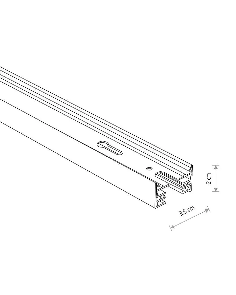 Шинопровід Nowodvorski 9015 Profile Recessed Track 2м IP20 чорний - фото 2