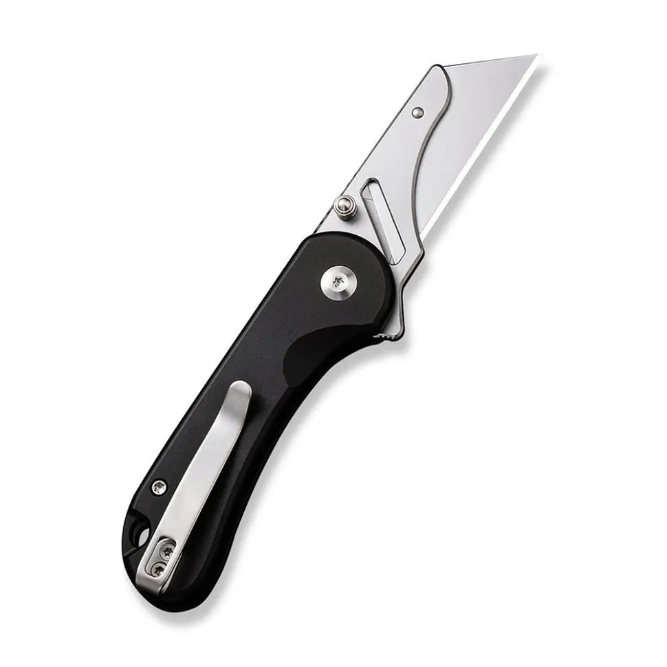 Ніж трапеція складаний кишеньковий Civivi Elementum Utility, (5.8 см) 6Cr13/Aluminum чорний - фото 3