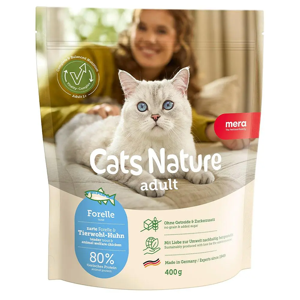 Сухий корм для дорослих котів всіх порід Mera Cats Nature Adult Trout (Forelle) з фореллю 400 г