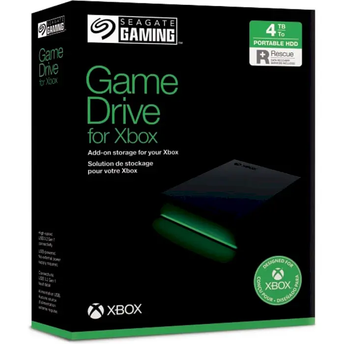 Зовнішній жорсткий диск Seagate 4TB Game Drive for Xbox (STKX4000402) - фото 6