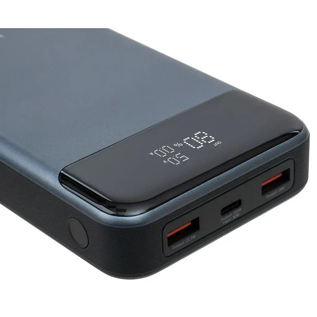 Батарея універсальна Vinga 30000 mAh 100W Display VA Grey (Li-Ion) (VPBB30100) - фото 7