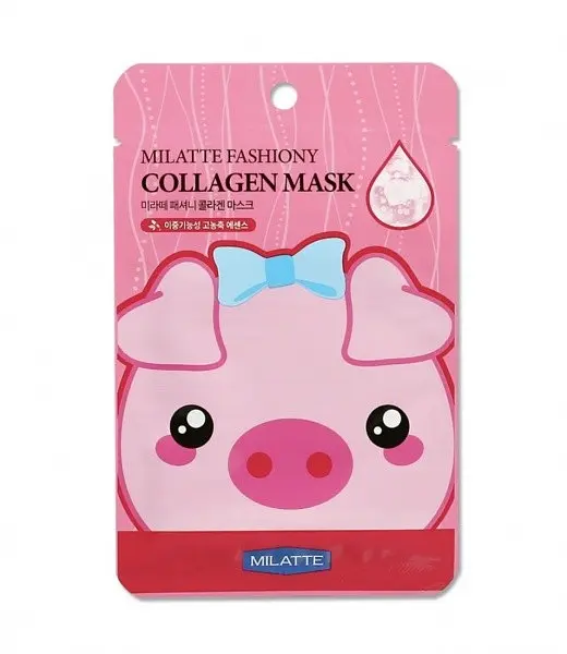 Маска тканинна для обличчя Milatte Fashiony Collagen Mask з колагеном
