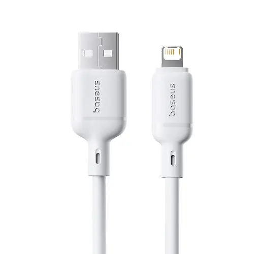 USB кабель Baseus Silky Series USB to Lightning 2.4A 1m білий P10377702213-00 - фото 6